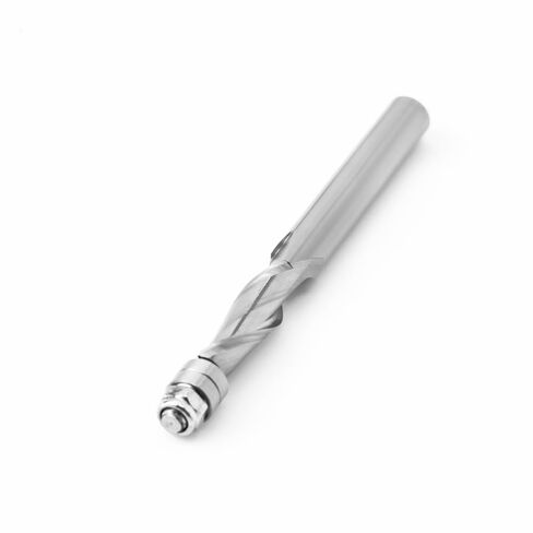 8mm Shank Flush Trim Solid Carbide Spiral Top Bearing CNC Router Bit UP-Cut End Mill Bit Face Woodworking Milling Cutter in Saudi Arabia