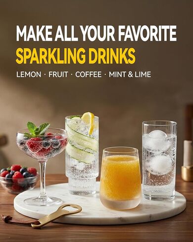 Mosa 8g CO2 Chargers 10 Pack,Food Grade CO2 Cartridges for Soda Makers,Fit for Sparkling Water, Soda Drinks and Home Carbonation in Kuwait