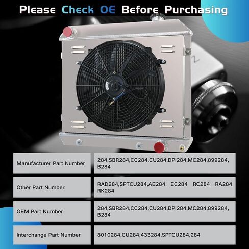 مشعاع ألومنيوم أساسي 3 صفوف لـ 1963-1966 تشيفي C10 C20 C30 K10 K20 بيك اب/ضواحي جي إم سي بونتياك كاتالينا + كفن + مرحل + مروحة (16 بوصة) 1964 1965 in Kuwait