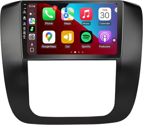 5G WiFi(6) Car Radio for GMC Yukon Chevrolet Chevy Silverado 2007-2013 Tahoe Sierra Android13/Wireless CarPlay/Android Auto/Touch Screen/GPS Navigation/Bluetooth/FM/HD Backup Camera (Mahogany(2+64)) in Saudi Arabia