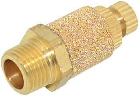 VARMHUS 10PCS Brass Adjustable Flow Control Muffler, 1/8" NPT Thread, for Pneumatic Systems (1/8") in Kuwait
