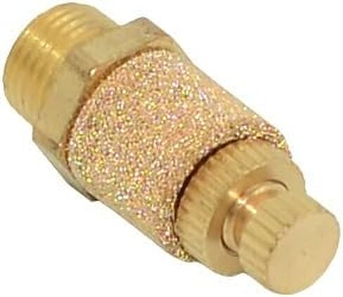 VARMHUS 10PCS Brass Adjustable Flow Control Muffler, 1/8" NPT Thread, for Pneumatic Systems (1/8") in Kuwait