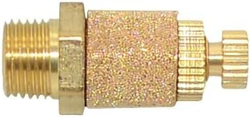VARMHUS 10PCS Brass Adjustable Flow Control Muffler, 1/8" NPT Thread, for Pneumatic Systems (1/8") in Kuwait