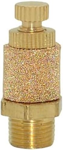VARMHUS 10PCS Brass Adjustable Flow Control Muffler, 1/8" NPT Thread, for Pneumatic Systems (1/8") in Kuwait