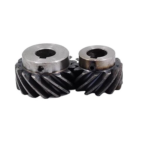 ترس ترس محرك فولاذي شديد التحمل 1Mod 15 أسنان محرك تروس حلزوني يسار ويمين متداخل بفتحة 8/10 مم (1 متر 15 أسنان 12 مم - 1 قطعة يد يسرى) in Kuwait