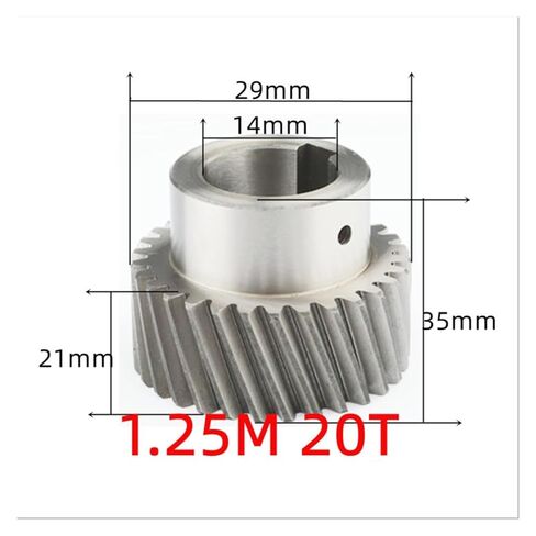 ترس ترس محرك ثقيل من الصلب 1.25 م 20 فتحة أسنان 14 مم ترس حلزوني يسار in Kuwait