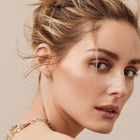 S925 Sterling Silver Daisy Small Hoop Earrings for Women: Flower Huggie Earrings Small Floral Hoop Earrings Rainbow Cubic Zircon 14K Gold Plated Jewelry Gifts for Sensitive Ears in Saudi Arabia