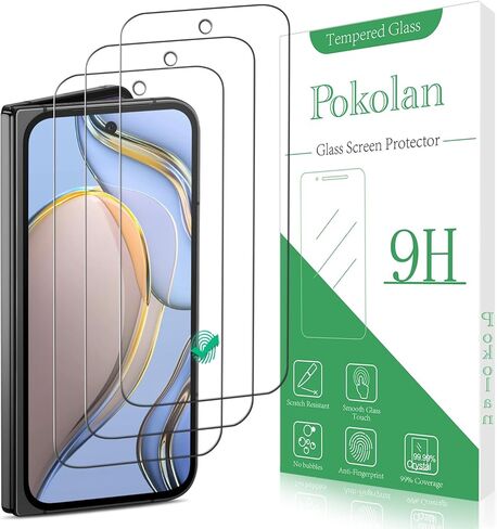 واقي شاشة Pokolan [3-Pack] لفيلم الزجاج المقسى Google Pixel 7، صلابة 9H، خالي من الفقاعات، سهل التركيب، صديق للحافظة in Kuwait