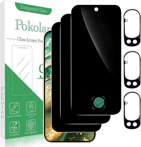 واقي شاشة Pokolan [3-Pack] لفيلم الزجاج المقسى Google Pixel 7، صلابة 9H، خالي من الفقاعات، سهل التركيب، صديق للحافظة in Kuwait