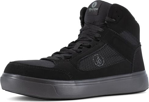 حذاء Volcom® Evolve EH Comp Toe للرجال - الجزء العلوي من الجلد السويدي والجلد - نعل داخلي ناعم - بطانة من الإسفنج الذكي أسود/قمح 8 واط in Kuwait