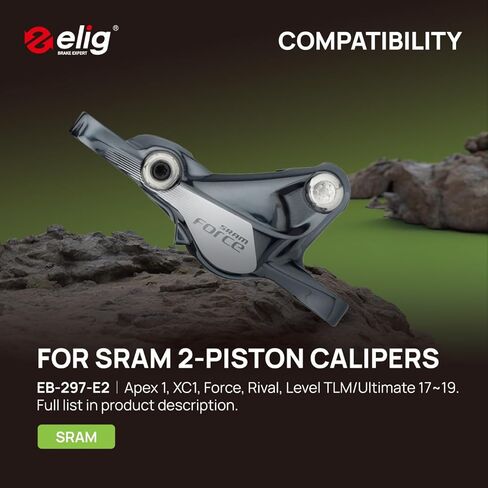 وسائد فرامل قرص الدراجة من ELIG متوافقة مع Avid Sram Apex 1، CX1، S-700 B1، Force 1، Force 22، Rival 1، Rival 22، Level TLM، Level Ultimate، Red eTap HRD، Red 22｜MTB/eMTB/Downhill/Trail/All Mountain in Kuwait
