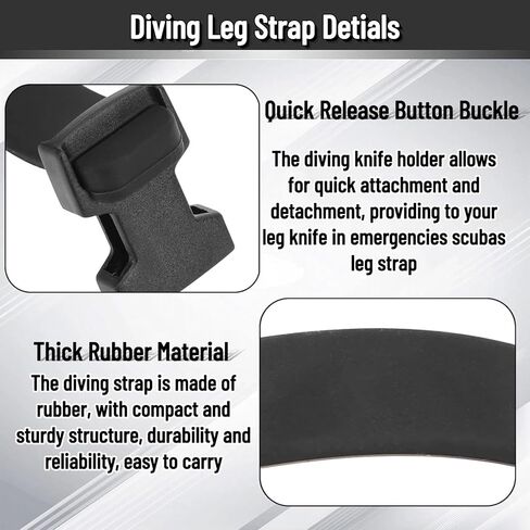 Diving Knife Straps, Diving Quick Release Rubber Knife Straps Dive Snorkeling Replacement Knifes Belt in Saudi Arabia