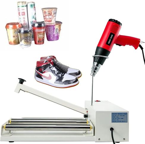 Shrink Wrap Machine Heat Wrapping Machine, Wrap Sealer with Adjustable Speed Heat Gun, Manual Heat Sealing Machine Simultaneous(300) in Saudi Arabia
