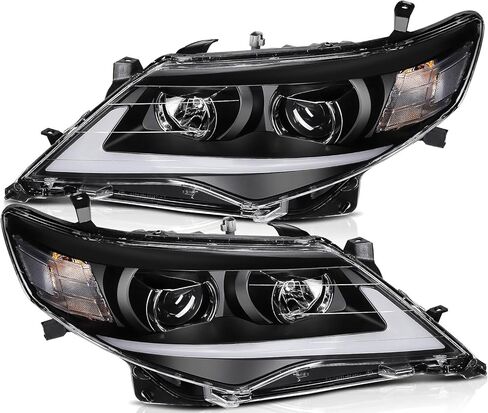 مجموعة المصابيح الأمامية لـ Corolla 1998-2000 Clear Lens Black Housing Amber Reflector Driver و Massenger Side in Kuwait