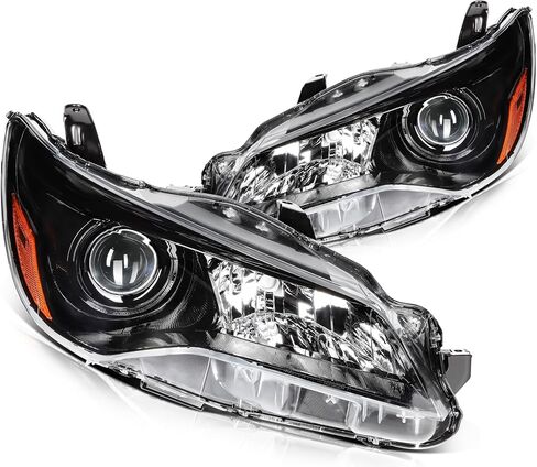 مجموعة المصابيح الأمامية لـ Corolla 1998-2000 Clear Lens Black Housing Amber Reflector Driver و Massenger Side in Kuwait