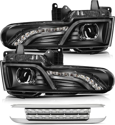 مجموعة المصابيح الأمامية لـ Corolla 1998-2000 Clear Lens Black Housing Amber Reflector Driver و Massenger Side in Kuwait
