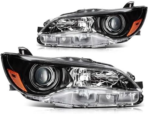مجموعة المصابيح الأمامية لـ Corolla 1998-2000 Clear Lens Black Housing Amber Reflector Driver و Massenger Side in Kuwait