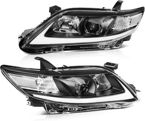 مجموعة المصابيح الأمامية لـ Corolla 1998-2000 Clear Lens Black Housing Amber Reflector Driver و Massenger Side in Kuwait