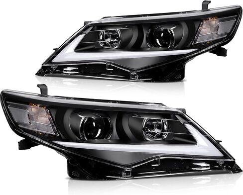 مجموعة المصابيح الأمامية لـ Corolla 1998-2000 Clear Lens Black Housing Amber Reflector Driver و Massenger Side in Kuwait