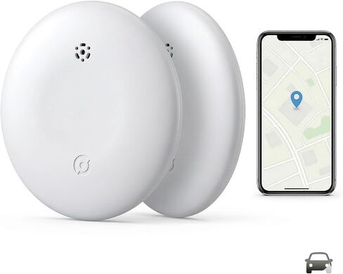 جهاز تعقب GPS للسيارة - متوافق مع Android وiOS، بدون رسوم شهرية، بطارية لمدة عام واحد، مثالي للسكوتر والأطفال والحيوانات الأليفة وكبار السن، موجود مع نظام تحديد المواقع العالمي بمساعدة الشبكة، (أسود-قطعتان) in Kuwait