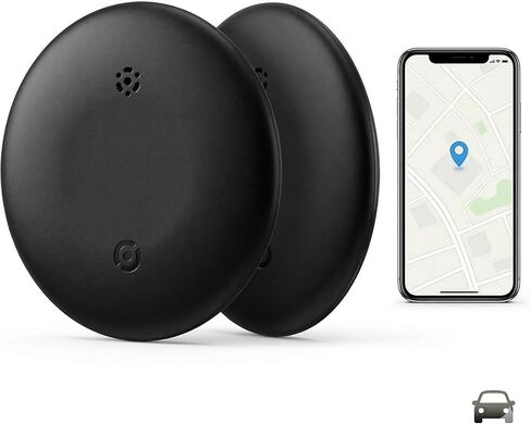 جهاز تعقب GPS للسيارة - متوافق مع Android وiOS، بدون رسوم شهرية، بطارية لمدة عام واحد، مثالي للسكوتر والأطفال والحيوانات الأليفة وكبار السن، موجود مع نظام تحديد المواقع العالمي بمساعدة الشبكة، (أسود-قطعتان) in Kuwait