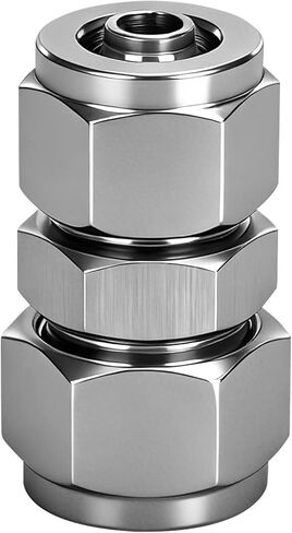 304 Stainless Steel Pneumatic Quick Twist Joint PU8 Straight Through Intermediate PG8-6 Variable Diameter Air Pipe Lock Female 1Pcs(快拧变径PG10-8) in Kuwait