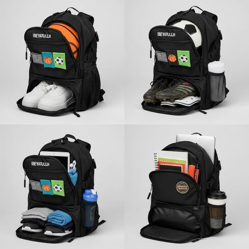 Basketball Backpack with Ball Holder - Sports Equipment Bag with Shoe Compartment in Kuwait