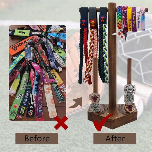 Baseball and Softball Ring Holder for Softball Sports Jewelry,Championship Ring Display Case for Baseball Drip,Jewelry Organizer for Baseball Accessories and Necklace,Sport Bracelet in Kuwait