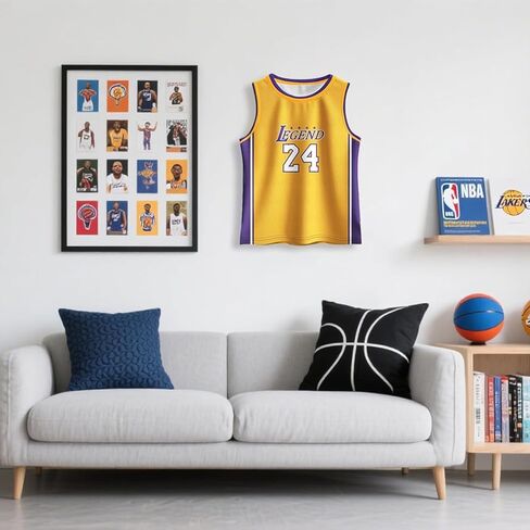 12 Pack Jersey Hanger for Wall, FIFA Magnet Jersey Display for Wall, Fit All Sports Shirts, Invisible No-Drill Display for the Full Jersey Shape in Kuwait