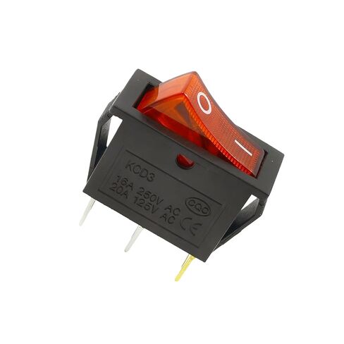 16A 250V 20A 125V AC KCD3-3 دبوس 2 موضع مفتاح هزاز أحمر، لجزازات العشب، منفاخ الثلج، أضواء النيون، المواقد الكهربائية، معدات الأجهزة المنزلية إلخ in Kuwait