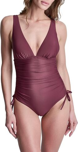 DKNY Women's Sidred Side-Tie One Piece Swimsuit مع التحكم في البطن in Saudi Arabia