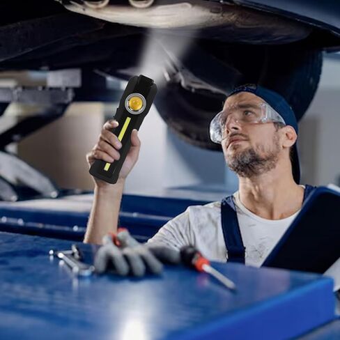 مصباح تفصيلي من Keenso، مصباح فحص طلاء LED متطابق الألوان قابل لإعادة الشحن مع قاعدة مغناطيسية وخطاف، خرج ساطع 500 لومن، CRI 93، 2700K 4500K 6500K in Kuwait