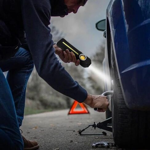 مصباح تفصيلي من Keenso، مصباح فحص طلاء LED متطابق الألوان قابل لإعادة الشحن مع قاعدة مغناطيسية وخطاف، خرج ساطع 500 لومن، CRI 93، 2700K 4500K 6500K in Kuwait