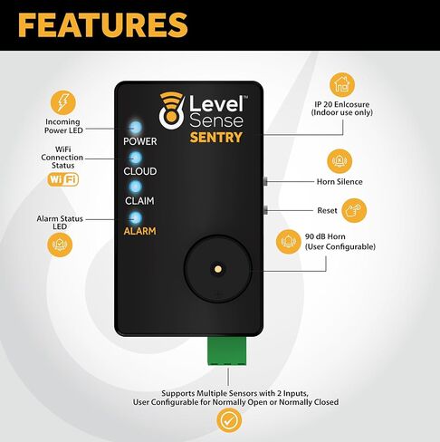 Sentry WiFi Connected Leak Sensor (Supports Multiple sensors) (Float Switch & Leak Sensor) in Saudi Arabia