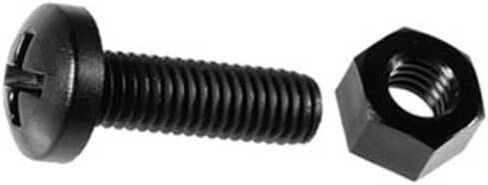 50 Nylon Phillips Pan Head License Plate Screws and Nuts M6-1.0 x 20mm in Saudi Arabia