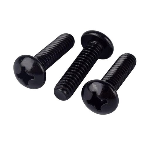 #8-32 × 3/8 بوصة (1/4 بوصة إلى 2 بوصة متوفرة) براغي آلة رأس المقلاة باللون الأسود، محرك فيليبس، 304 الفولاذ المقاوم للصدأ 18-8، خيط كامل، 50 قطعة in Kuwait