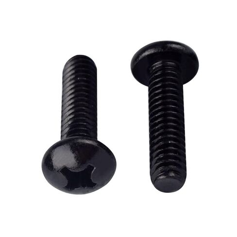 #8-32 × 3/8 بوصة (1/4 بوصة إلى 2 بوصة متوفرة) براغي آلة رأس المقلاة باللون الأسود، محرك فيليبس، 304 الفولاذ المقاوم للصدأ 18-8، خيط كامل، 50 قطعة in Kuwait