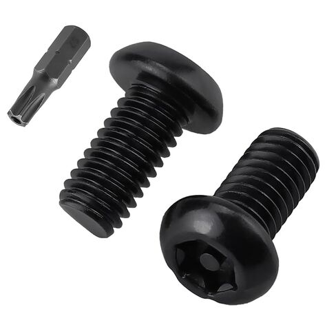 M6-1.0 x 12mm Torx Security Machine Screws Black, 304 Stainless Steel 18/8, Tamper Resistant, Button Head License Plate Screws, 50 pcs (Torx Bit Included) in Saudi Arabia