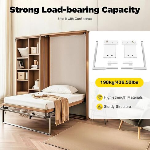 27 * 34.5cm Silver+ White Wall Bed Hinge Kitl 1Pcs in Saudi Arabia