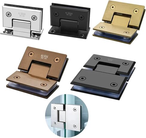 Stainless Steel Frameless Glass Door Hinge of Folding Clip Accessories 90/135/180 Degrees 1Pcs(Rose Gold 135) in Saudi Arabia