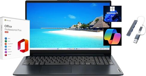 Lenovo IdeaPad 1i 14" Laptop. Intel Celeron N4500, 4GB, 128GB eMMC 82LV0075US (12-mo. Microsoft 365 Included) in Saudi Arabia