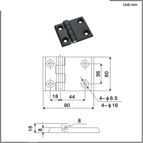Zinc Alloy Heavy-Duty Bearings Asymmetric Hinges Industrial Electrical Machinery Equipment 1Pcs in Saudi Arabia