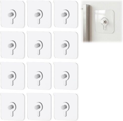 Picture Hanging Hooks,Drill Free Adhesive Hooks, Picture Hangers Without Nails,Heavy Duty Self Adhesive Wall Hooks,Nail Free Wall Hangers for Home, Kitchen, Bathroom(12PCS) in Saudi Arabia
