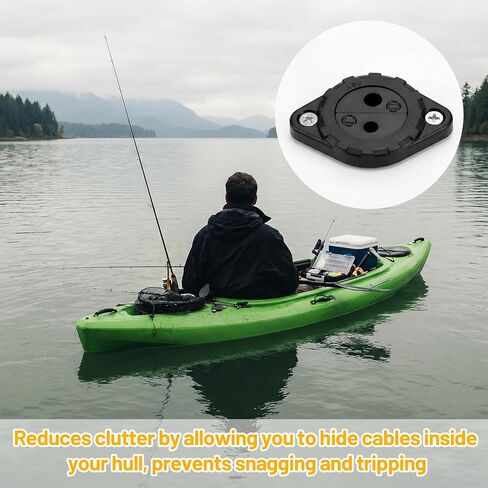 Threehoney Through Hull Wiring Kits for Device Battery Connections, Thru Hull Wiring Kits for Wilderness Track Mount Systems, Kayak Fishing Accessories for Installs of Fish Finders, Motors, Lighting in Saudi Arabia
