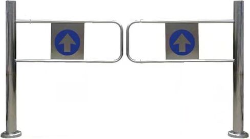 بوابة تأرجح أوتوماتيكية للارتداد على نطاق واسع من الفولاذ المقاوم للصدأ، باب يدوي، بوابة تأرجح تلقائية من الفولاذ المقاوم للصدأ - باب أمان ذاتي الإغلاق مقاس 55 بوصة لمحلات السوبر ماركت والمكتبات والحدائق العامة in Kuwait