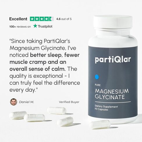 Magnesium Glycinate 200mg - Chelated Magnesium Bisglycinate for Maximum Absorption - Support for Sleep, Muscle Cramps & Relaxation - Gentle on Stomach - 60 Veggie Capsules in Kuwait