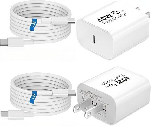 شاحن iPhone 17 16 15 شحن سريع من النوع C شواحن 40 واط USB C شاحن iPhone 17 16 15 Air Pro Max مع كابل 6FT لهاتف iPhone 17/17 Plus/17 Pro Max/16 Plus/16 Pro Max/15 Max/iPad Pro in Kuwait