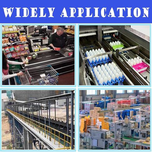 Flat Belt Conveyor PVC Belt Transport Conveyor Double Guardrails Stainless Steel Frames Industrial Transport Equipment 82.6×23.6inch in Kuwait