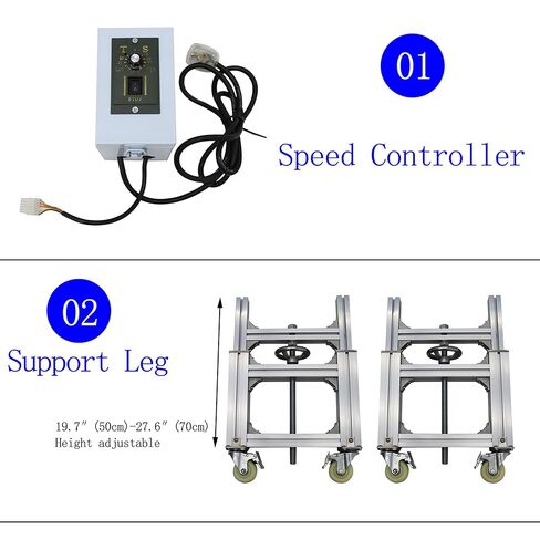 Flat Belt Conveyor Electric Conveyor Systems Machine Speed Adjustable Aluminium Alloy Frames 59×7.9inch White PVC Belt 110V 120W in Kuwait