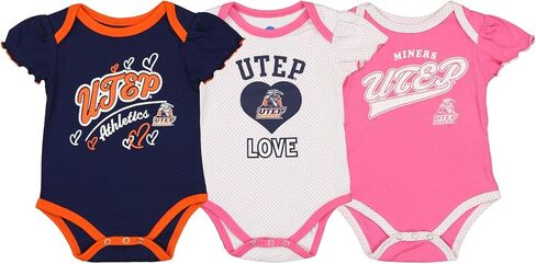 مجموعة Outerstuff NCAA لحديثي الولادة والرضع البنات من 3 قطع، تشكيلة الفريق (عمال مناجم UTEP، 0-3 أشهر) in Saudi Arabia
